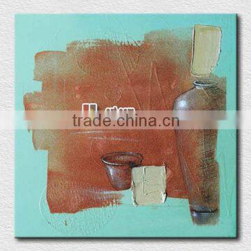 Pots oil painting abstract still life for living room wall