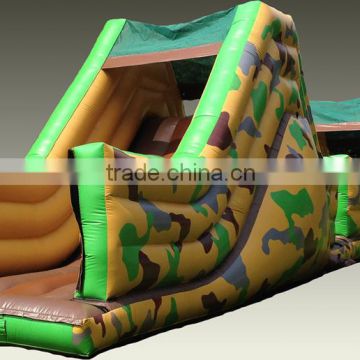 camouflage pattern gaint outdoor kids and adults inflatable obstacle course cheap for sale