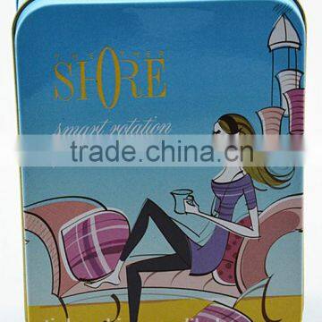 beautiful rectangular tin cans for packaging small gifts