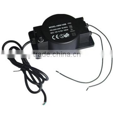 GS,CE,UL approved IP64 water proof AC to AC 12V pool light transformer