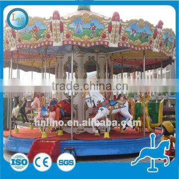 China Factory Amusement Park Kids Ride Small Carousel Indoor Kids Merry go Round Carousel for Sale