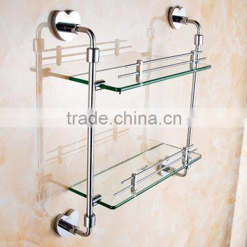 20702 Bathroom Accessory Heart Double Glass Shelf Hotel Use Modern Kitchen