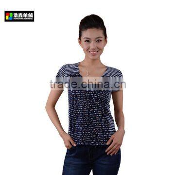 Ladies Summer Short Sleeve Wool Knitted Sweater, Plain Short Sleeve Wool Sweater