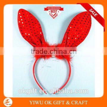 Plush Fluffy Bunny Rabbit Ears Headband Costume accessory Halloween Dress Up,bunny ear headband