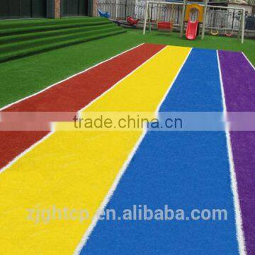 High-quality Rainbow artificial grass for kindergarten,children's playground
