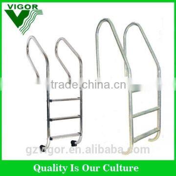 Swimming pool ladder with stainless steel steps / plastic steps (1.0mm/ 1.2mm/ 1.5mm/ thickness)