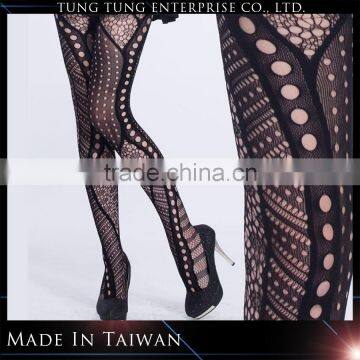 Unique black spandex multi pattern tights