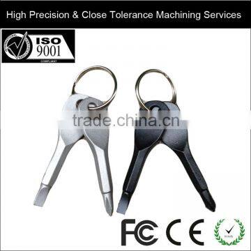 Custome CNC Gift Bolt driver Key Chains Machining