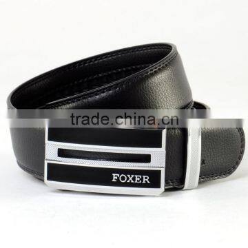 automatic buckle leather strap men belt
