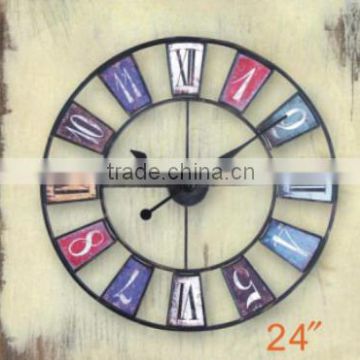 Home Decorative Old Style Quartz Clock Large Metal Gear Wall Clock