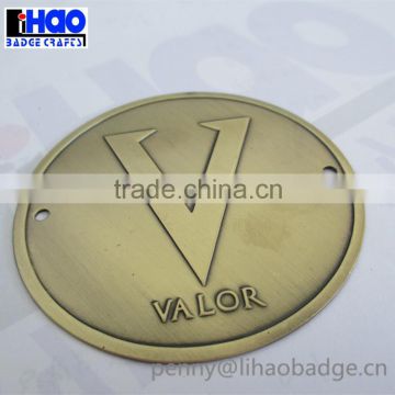 Zhejiang manufacture metal label plate,copper label,metal logo