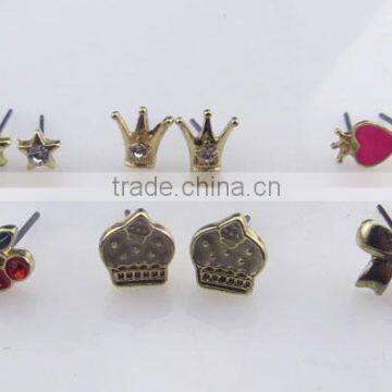 Winter style new design kids gold earring