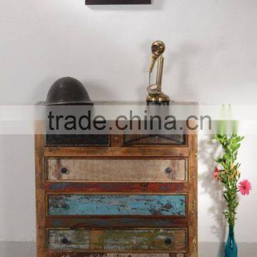 Recycled wood drawer chest