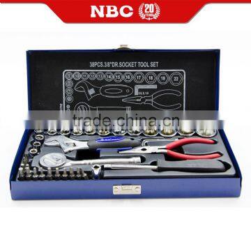 Socket Wrench Tool Set Case 38 Pieces 10mm
