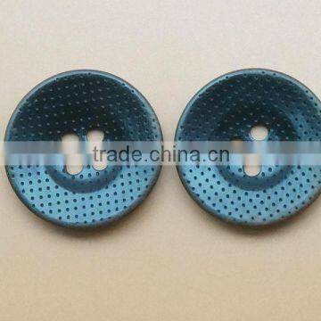 4 Holes Fancy Dots Engraved on High Quality Brown Natural Corozo Nut Buttons