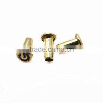 Metal Decorative Gold Hollow Rivets With Logo photo-3