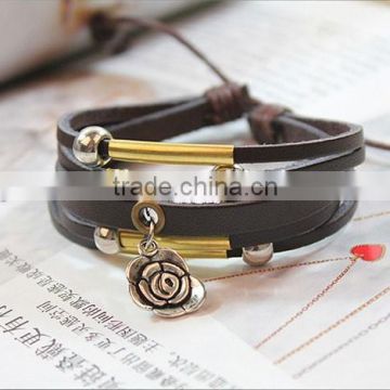 wholesale lovely leather bracelet fashion leather charm bracelet