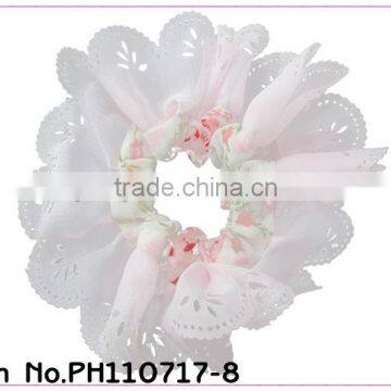 chiffon hair scrunchie ,chiffon Ponytail Holder chiffon hair elastic band