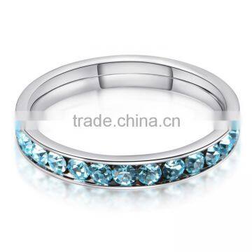 March Aquamarine Birthstone Set Necklace Rings Jewelry Women A Symbol of Youth, Happiness and Beauty photo-3