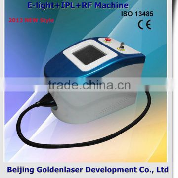 2013 New Style E-light+IPL+RF Machine Www.golden-laser.org/ E-light Machine 560-1200nm Ipl Rf Removal Blond And Dark Hair Acne Removal