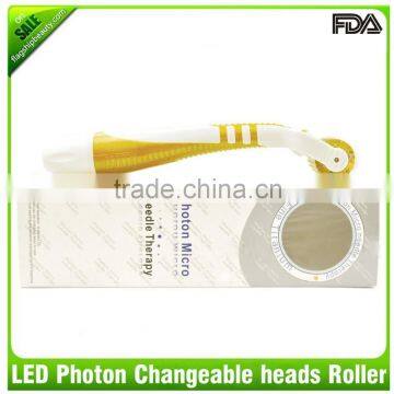 Photon derma roller microneedle with 4 bio lights