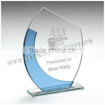 Top selling cheap jade glass awrd trophy wholesale sport glass trophy promotional