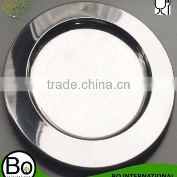 stainless steel Round Mirror food plate Tray