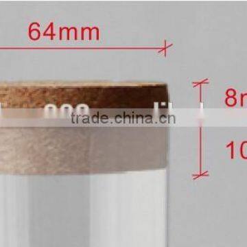 Clear PET Plastic Tube for Perfume Bottle With Wooden Lid photo-3