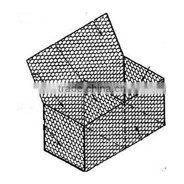 240gr/m2 2x1x1m Gabion Wire Mesh for Stone with 1 Diaphargm