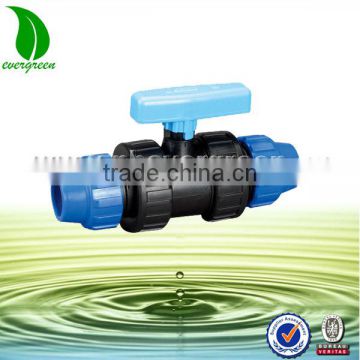 double union and male thread PE ball valve