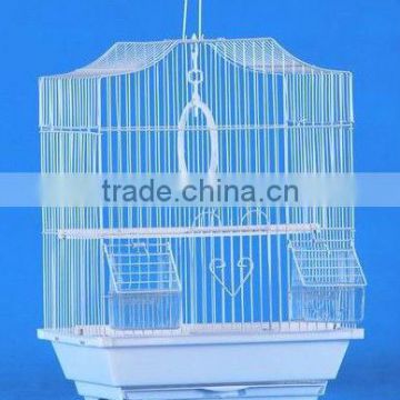 white decorative bird cages