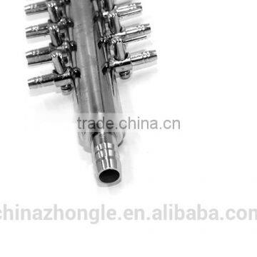 8mm Inlet 4mm Outlet One Way in 14 Way Out Metal Air Control Valve Both for Liquid