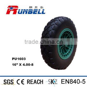 Flat Free PU Foam Wheel 10x3.00-4