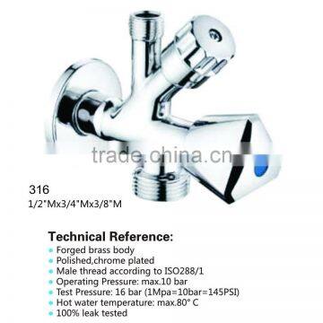 Hydraulic Fittings Water Angle Valve With Chrome Plated Made in China photo-2