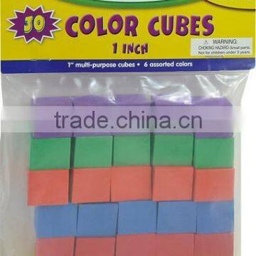 1 inch multi-purplse cubes 6 assorted colors