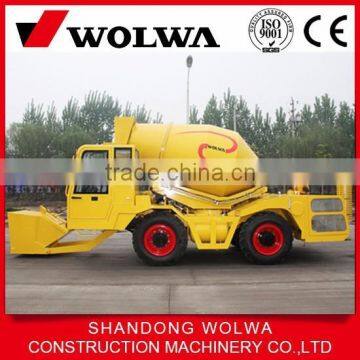 Wolwa Self Loading Mobile Cement Concrete Mixer Truck Portable Concrete Mixer