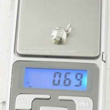 925 Solid Sterling Silver Beads Skate Charm Fashion 12 * 10mm photo-2