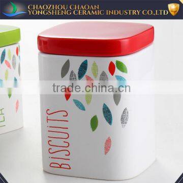 4pcs Ceramic Decaled Vacuum Canister With Lid photo-3