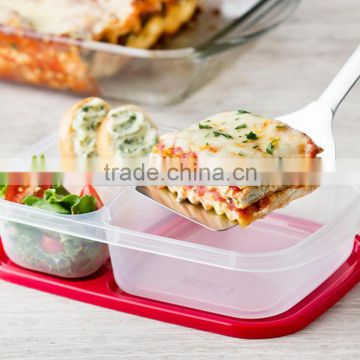 New products 3 compartment plastic bento food lunch box