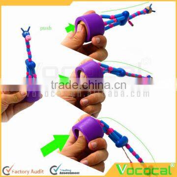 Cartoon Animal Dancing Standing Wooden Magic Spring Toy photo-3