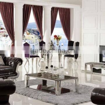 Stainless Steel Home Furniture Marble Top Coffee Table C378 photo-2