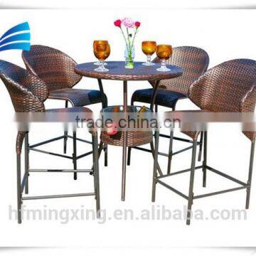 4pc good quality wholesale rattan wicker garden furniture with stainless steel patio ice cooler