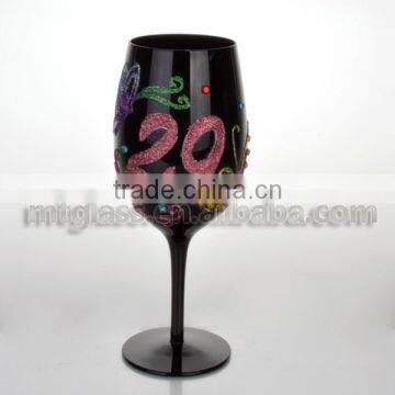 Glass Drinkware Type and Stocked Feature Birthday WINE GLASS