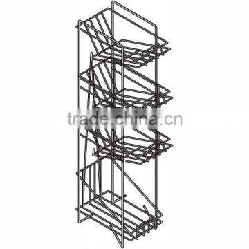 MED5208 wire 4 basket magazine rack