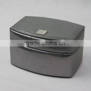 Black Leather Jewelry Box Travel Case And Mirror