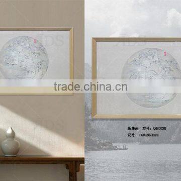 Framed Handmade Abstract Lacquer Painting for Home Decoration photo-2