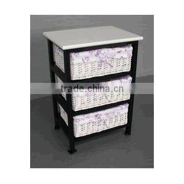 Wooden Cabinet With Wicker Baskets photo-3