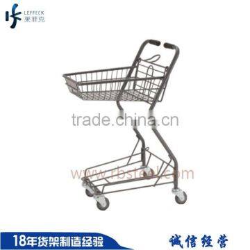 Factory directly sale new design supermarket shopping metal folding grocery carts with 4 wheels