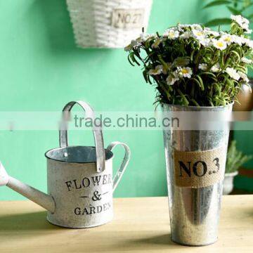 Newest Design Tin Flower Pot Tin Pots Galvanized Plant Pot Tin Planters Wholesale For Garden Decoration And Home Decor photo-3