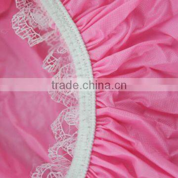 PVC Lace Waterproof Disposable Shower Caps for Women photo-3